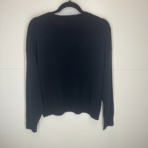 NWT! Athleta Alpine Crewneck Cashmere Wool Sweater in Black - Picture 3 of 11